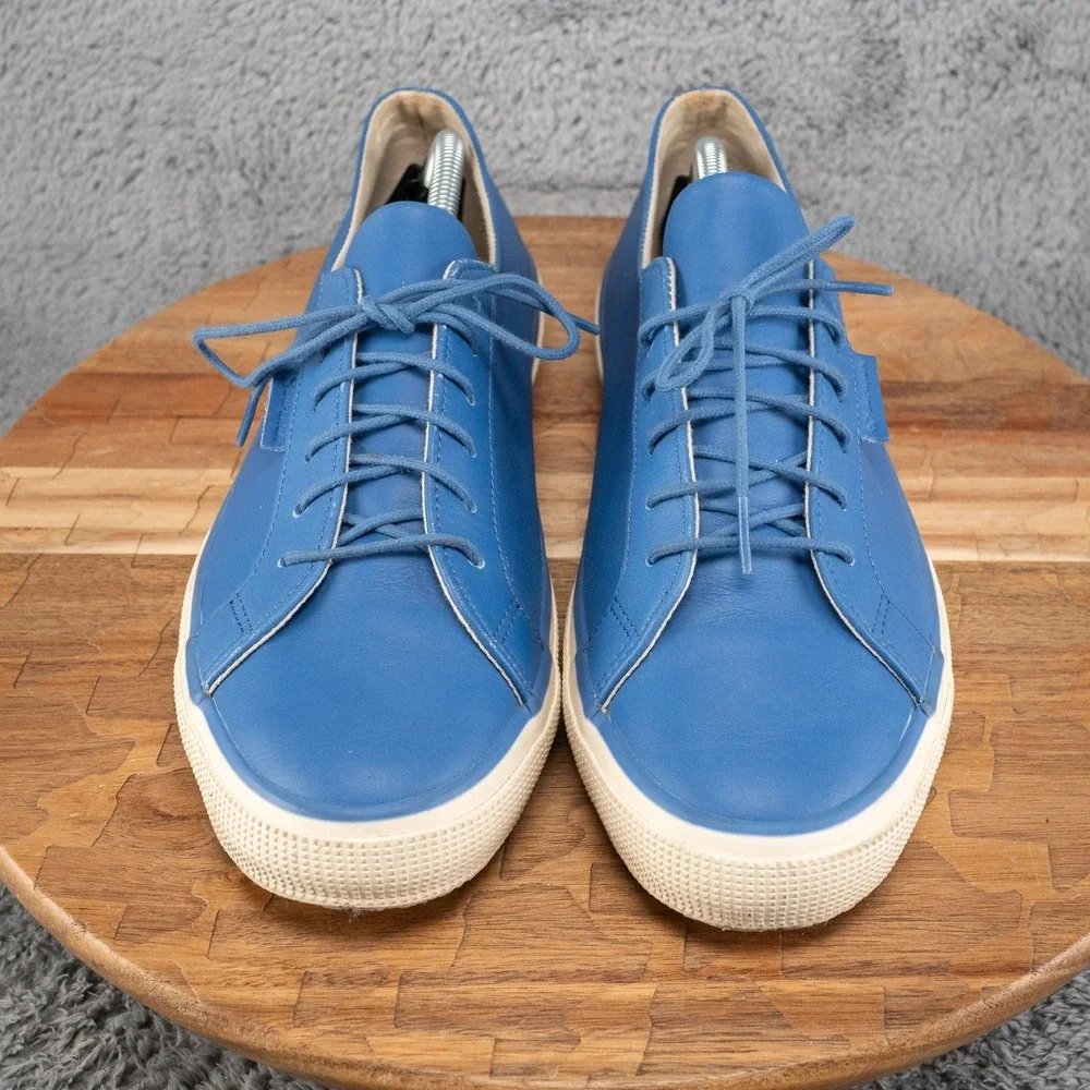 Superga Mena 11.5 Low Top Classic Sneakers‎ Leather Blue Summer Boat Shoe
